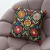 Bohemian Vintage Floral Print Throw Pillow Covers Pattern Cushion Cover Suitable For Sofa Bedroom Car Pillow Cover