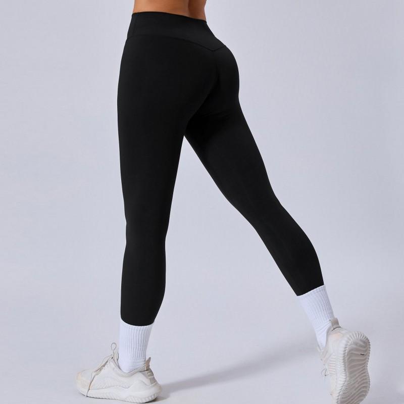 Hohe Taille Bauchkontrolle Leggings Yoga Laufen Fitnessstudio Training Schnelltrocknend Atmungsaktiv Sporthose Damen