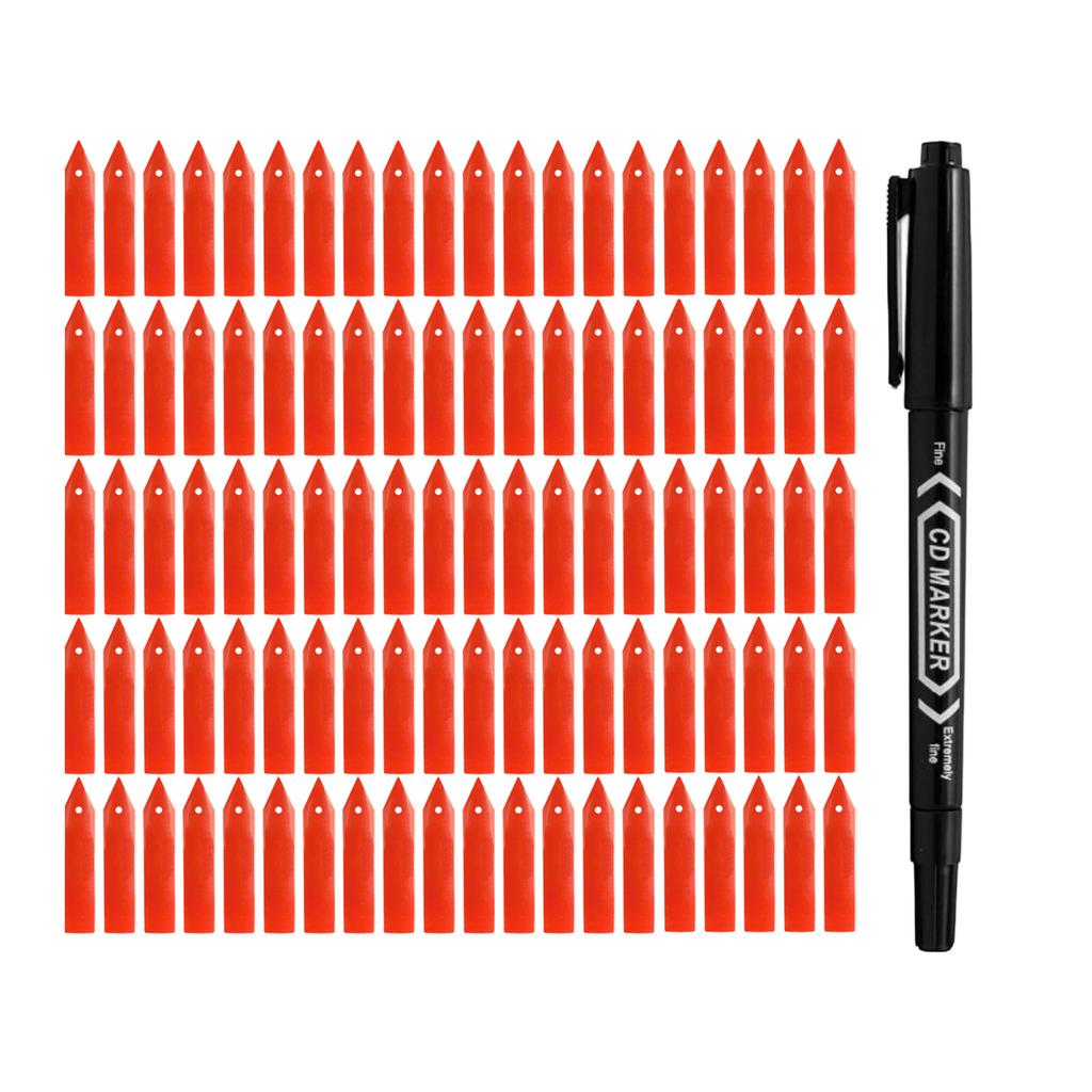 4-Inch Reusable Plastic Plant Labels For Garden Seedlings  Vegetables  Flowers  Etc.  Gardening Organization Set 100pc 3ml