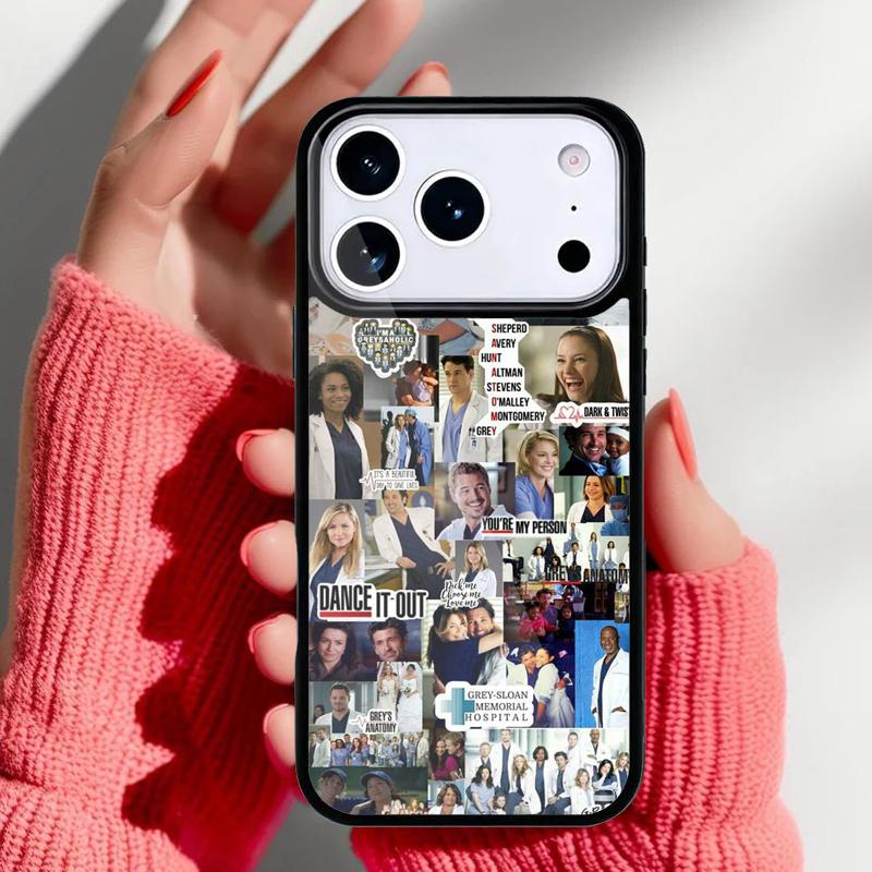 Greys Anatomy Collage Phone Case for iPhone 17 16 15 14 13 Pro Max Back Cover for 12 11 Pro Coque