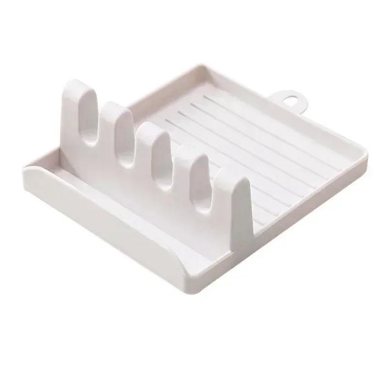 Kitchen Countertop Spatula Lid Storage  Drainage Rack Home Plastic Storage Rack Multifu Tableware Kitchenware Storages Racks