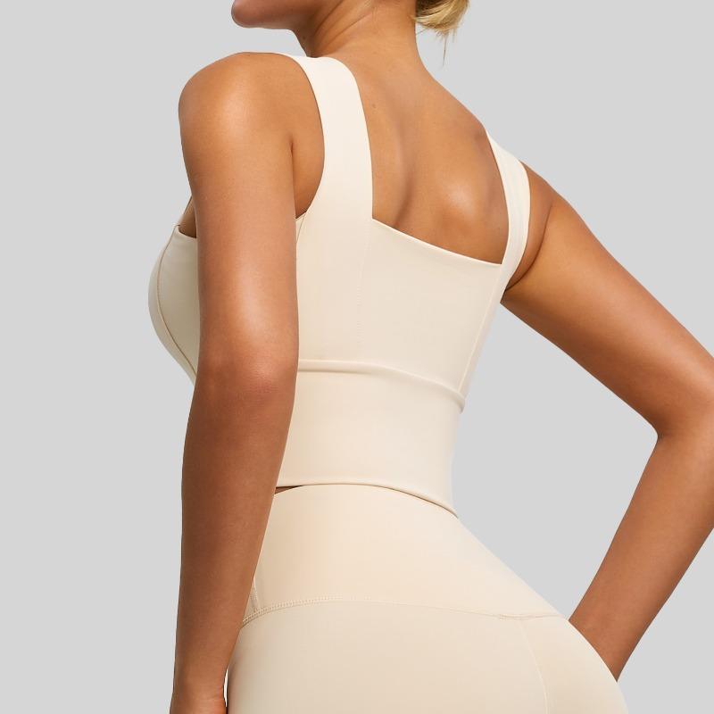 Reggiseno Sportivo con Spalline Larghe Schiena Bella Antiurto Anti-Caduta per Corsa Fitness Push Up