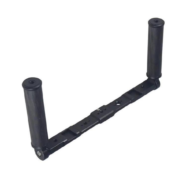 Video Cage Rig Case Carbon Fiber Hand Grip with 1/4 3/8 Thread Cold Shoe Mount