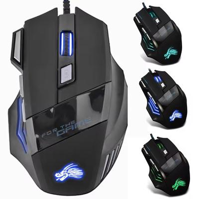 Wired Gaming Mouse 7 Button Backlit Ergonomic Mice 5500 DPI Adjustable Optical Mice USB Mute Computer Mouse for Desktop PC Gamer