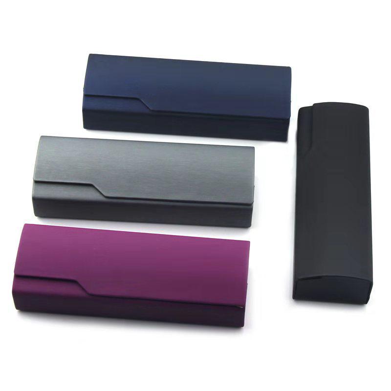 Handmade Brushed Iron Eyeglass Case for Myopia Glasses - Custom Print Available