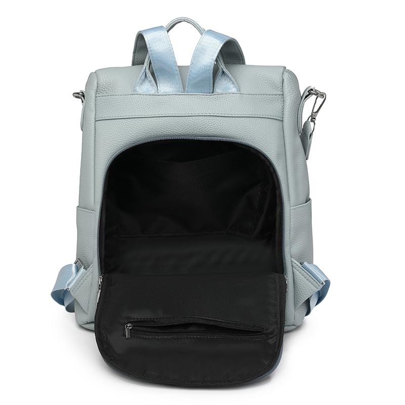 Outdoor Travel Bag PU Women's Large Capacity Backpack Multifunctional Shoulder Bag