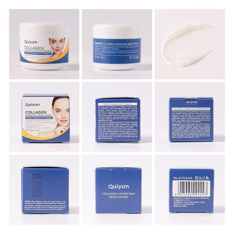 QUIYUM Nawilżający krem z kolagenem (30g) – Krem do twarzy ujędrniający i odżywczy