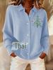 2026 New Women's 3D Print Lapel Cardigan Knit Shirt - European American Christmas Autumn Winter Top