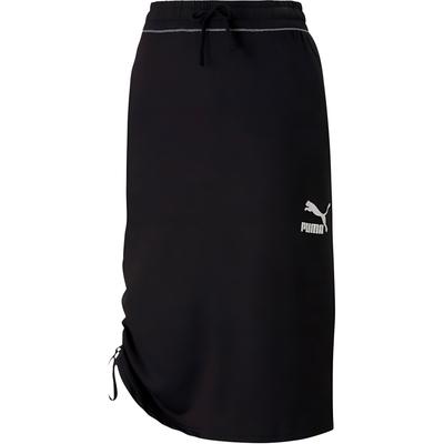 Solid Color Sporty Breathable Midi Skirt Women Bottoms Black 531315-01