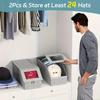 Hat Storage Box Zipper Box Hat Dust-proof Storage Box Large Capacity Stackable Baseball Cap Storage Box