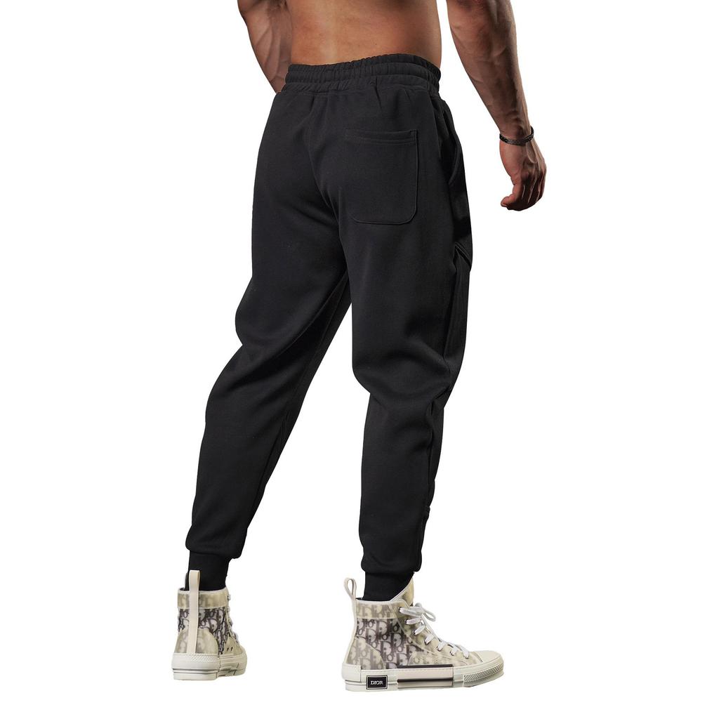 Men's Winter Casual Sports Pants: Loose-Fit, Velvet-Lined, Warm Trousers for Outdoor Running