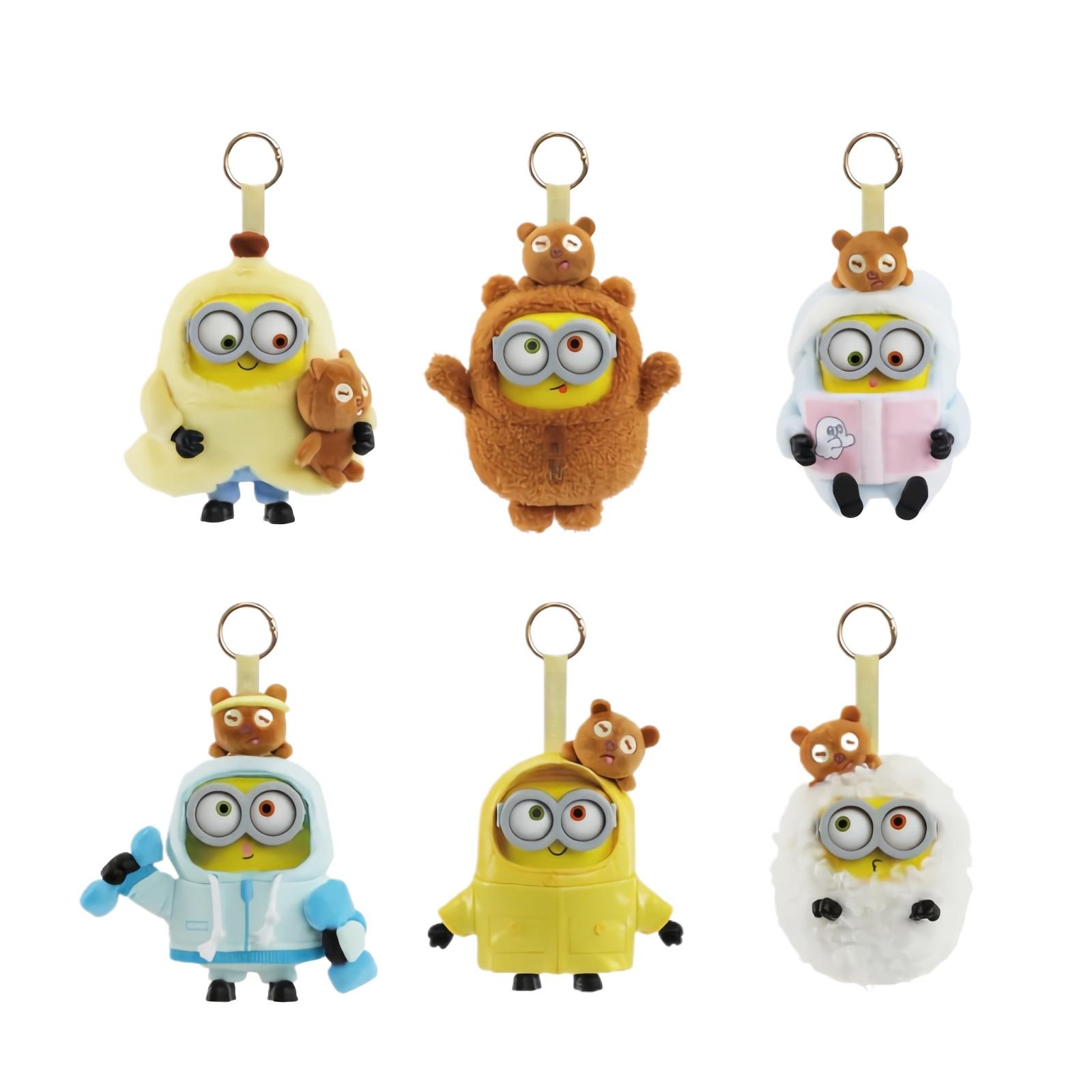 

Plush Toy Keychain Set Soft Stuffed Animal Figures with Various Animal Costumes Ideal for Home Decoration and Collectible Display One Size