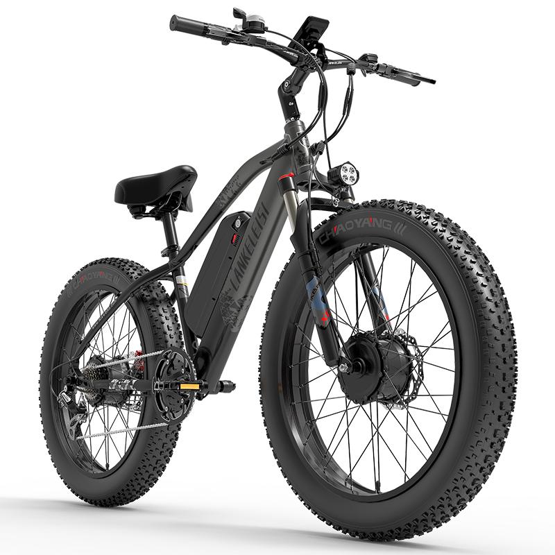 LANKELEISI MG740PLUS Ebike 2000W Doppio Motore 48V 20Ah Batteria Rimovibile 26 Pollici Ruote Grasse Bicicletta Elettrica Freni Idraulici Dirt bike