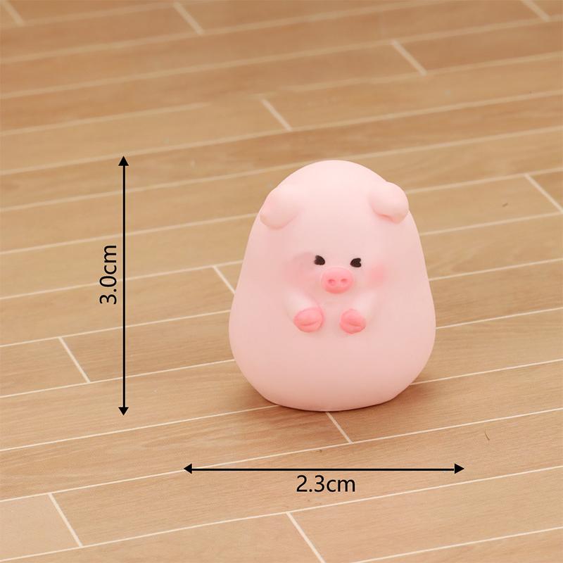 Cute Mini Piggy Ornament Cartoon Pig Figurine Micro Landscape Car Interior Home Desktop Decoration