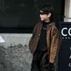 Autumn New Boy's All-match Retro Lapel Leopard Print Coat
