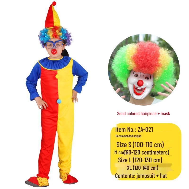 Kids' Clown & Magician Costume Set for Boys & Girls - Perfect for Masquerades, National Day, Christmas & New Year Performances.