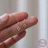 925 Sterling Silver Plated 14K Gold Japanese Vintage Diamond Zircon Pendant Earrings for Women Exquisite Everyday Jewelry
