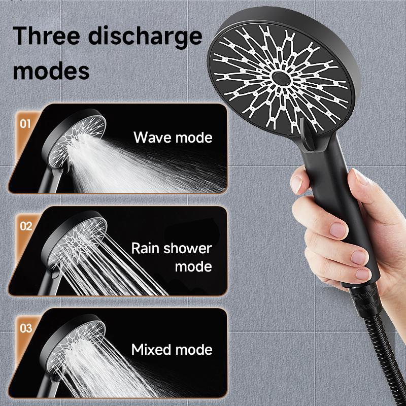 Biomimetic Pressurized Showerhead High Pressure Top Spray Larger Flow Supercharge Rainfall Shower Head 360° Swivel Water Saving