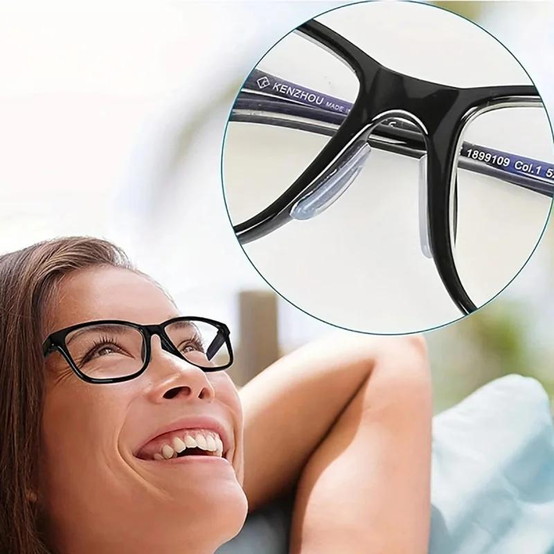 5 par/parti Sklisikker Silikon Nesepute For Briller og Solbriller Myke Sklisikre Neseputer Lesebrilletilbehør