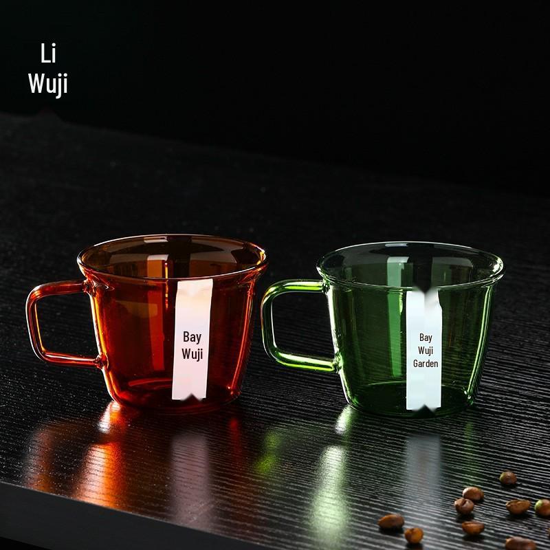 

In-Stock 250ML Japanese Coffee Cups - High Borosilicate Colored Glass 250ML зелений