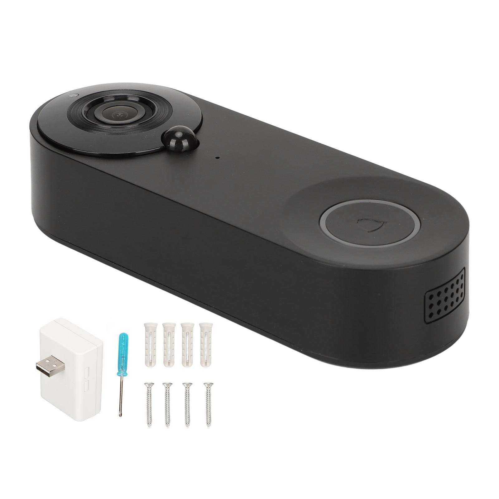 

Беспроводной видеозвонок 1080P HD ночное видение обнаружение движения 2-сторонняя связь WiFi камера дверной звонок для