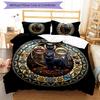 Glass Cat Fantasy Pattern Bedding,Quilt Set Quilt Cover Pillowcase Home Birthday Gift (1*duvet cover+2*pillowcase,without core)
