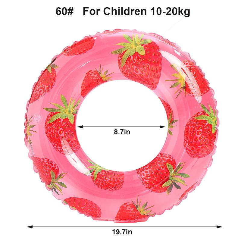 

1 Pcs Strawberry Swim Tube Inflatable Pool Float Pool Accessory Adults Swim Float Ring Summer Water Toys
