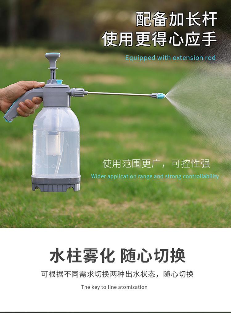 Pressure Spray Bottle for Watering Plants Garden Car Wash 1L Handheld Sprayer with Adjustable Nozzle