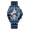 Men Chronograph Watches Stainless Steel Analog Quartz Wrist Watch Waterproof Luminous Date Business Dress Watch for Men