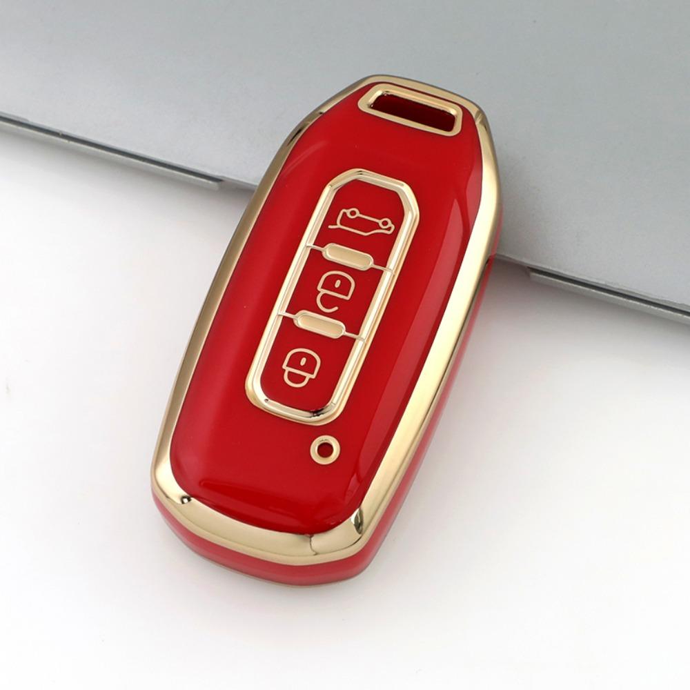 

TPU Car Key Cover Case for Ford Territory EV Equator Smart Remote Key Protector Shell Holder Auto Key Chains Accessories красный