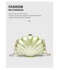 Elegant Irregular Shell Acrylic One-Shoulder Crossbody Clutch for Weddings and Banquets.