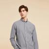Tommy Hilfiger Simple Solid Color Stretch Slim Fit Shirt With Pointed Collar Men shirts Blue Gray XM0XM02724