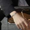 Wrapped Titanium Steel Bracelet Men's Tide High Sense Niche Men's Student Fashion Versatile Personality Men's Lava Hand Jewelry