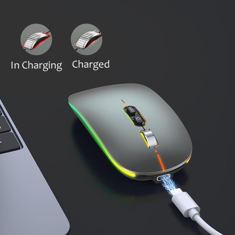 Pc Gamer Wireless Bluetooth Silent Mouse For MacBook Tablet Computer Laptop PC Mice Slim Quiet 2.4G Wireless Mouse Portable
