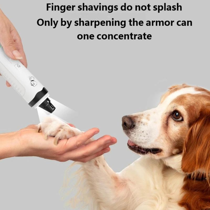 Quiet Rechargeable Dog Cats Nail Trimmer With Low Noise Motor And 2 Speed For Grooming