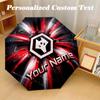 8 Rib Auto Folding Umbrella Wolverhampton Wanderers Football Print Custom Name Text Portable Rain Gear