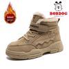 Babu Dou Kids' High-Top Non-Slip Snow Boots with Thick Velvet for Boys & Girls