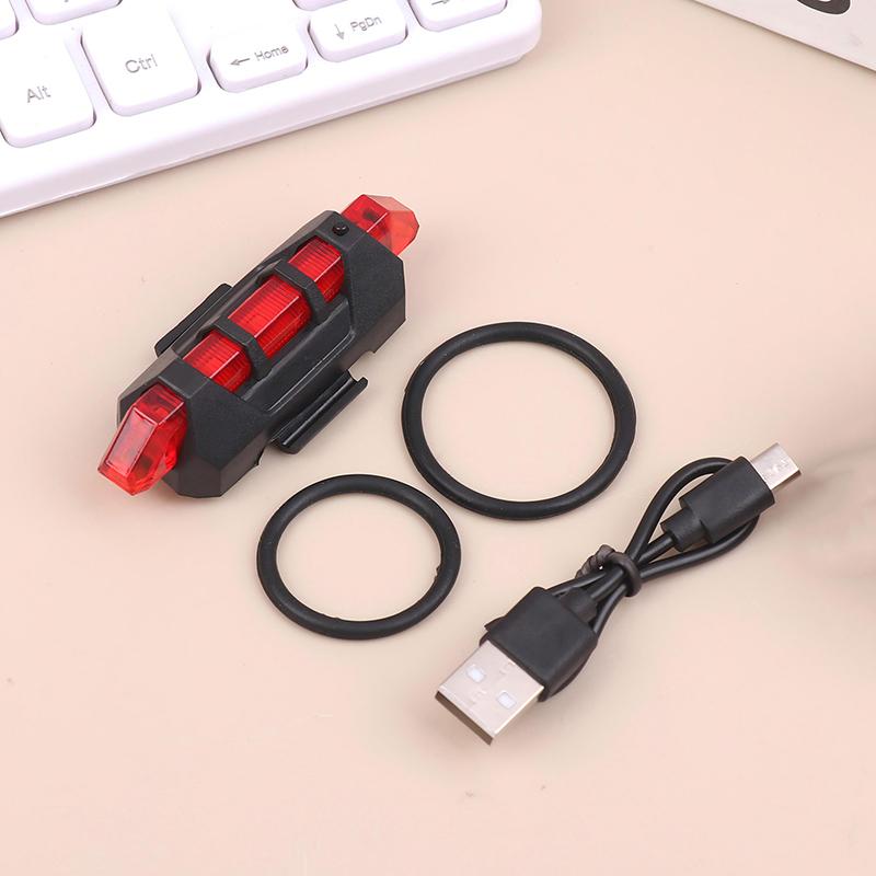 Usb Rechargeable Waterproof Bike Taillight Outdoor Night Cycling Light Night Warning Light For Mountain & Road Bike Accessories