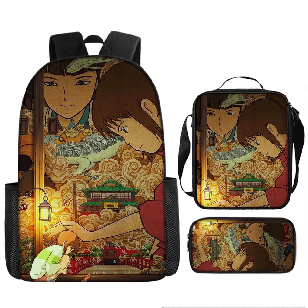 Elementary and Secondary School Students Spirited Away School Bag Hayao Miyazaki Children's Fashion Backpack Waterproof Large Capacity Backpack