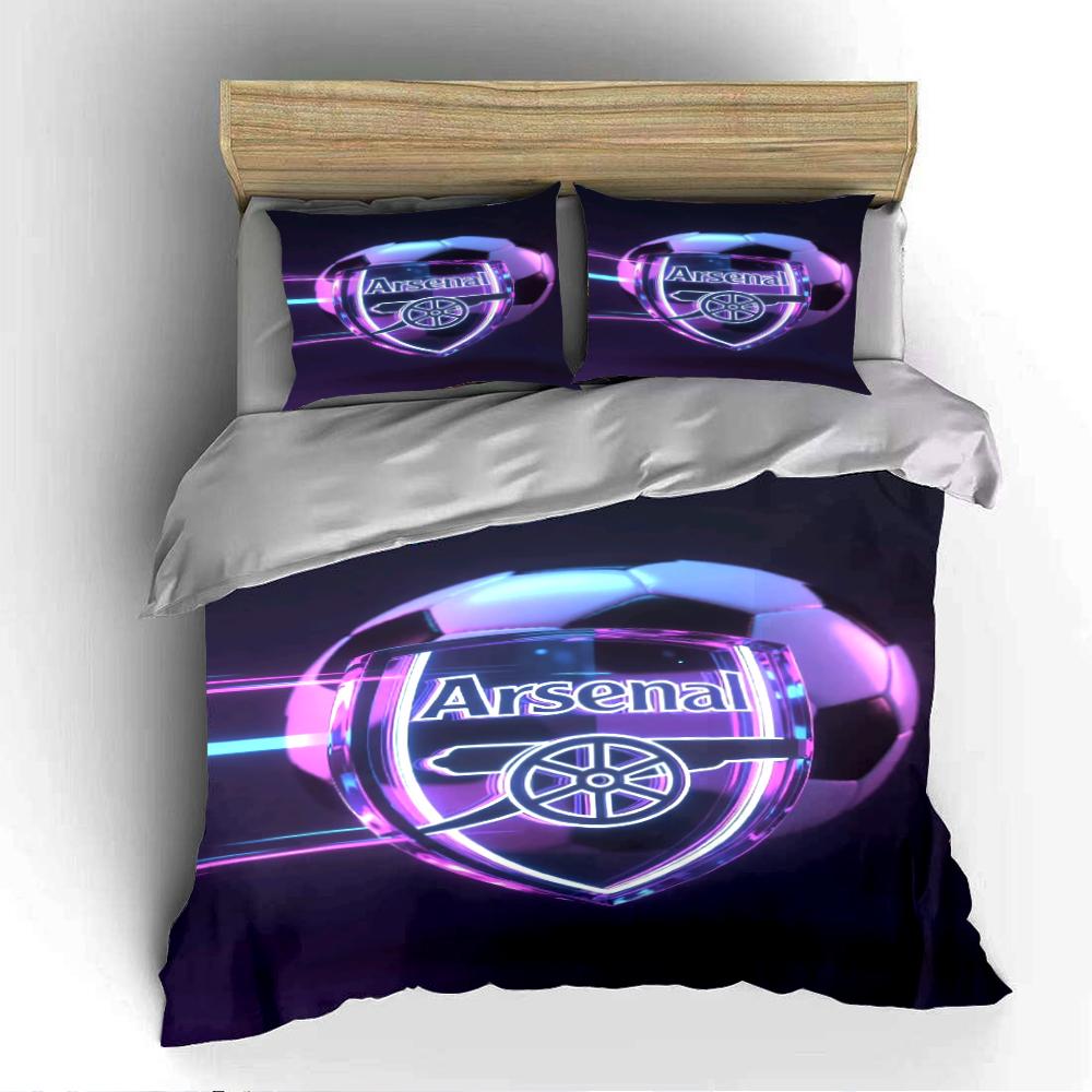 Arsenal Football Bedding Set Bedding Set (1 Duvet Cover, 2 Pillowcases, Duvet Not Included)