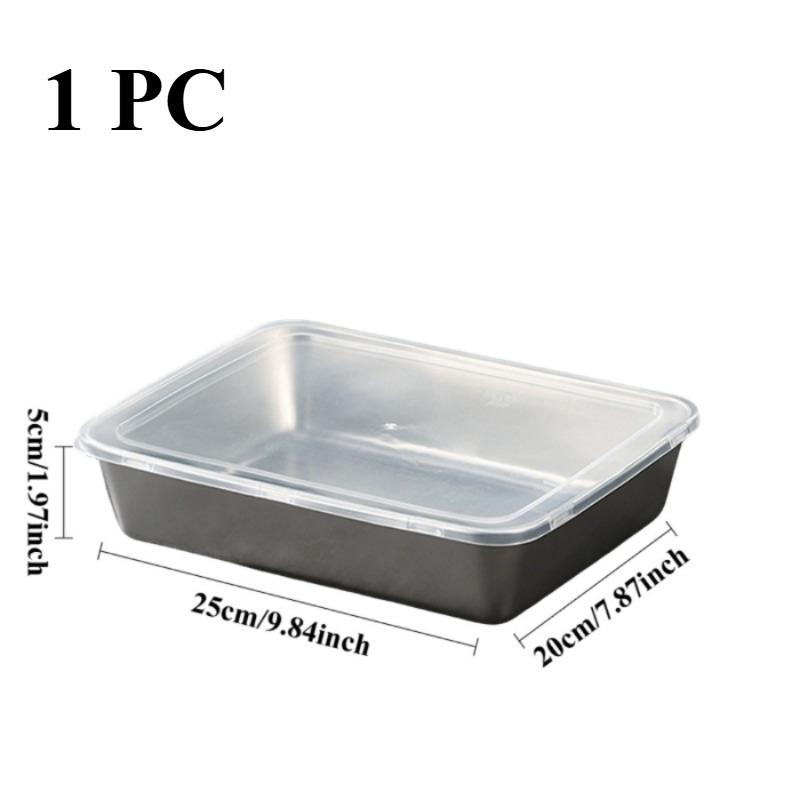 

1-Piece Stainless Steel Baking Food Storage Box, Stackable Rectangle Container for Cookies Bread Cakes Meal Prep