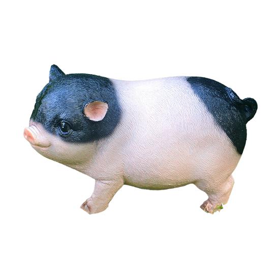 Garden Pig Statue Outdoor Ornament Cute Resin Piggy Piglet S A
