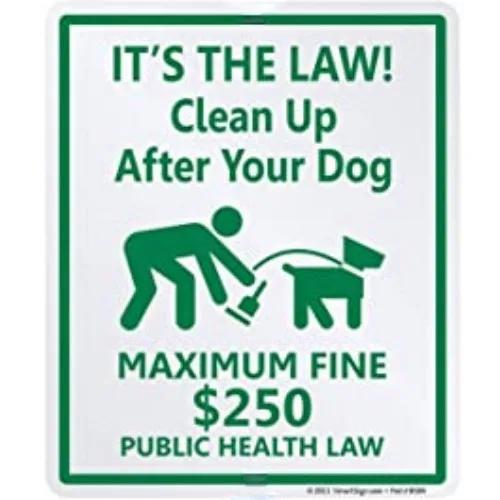 Cartello "Si prega di essere rispettosi" Cartello "Vietato sporcare o urinare per cani" per GiardinoSolo latta senza accessori
