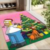 Christmas Homer Dog Carpet Rug Soft Washable Antislip Home Living Room Sofa Mats Personalized Christmas Rug