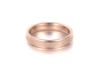 Top Quality 5mm Frosted Surface Stainless Steel Anniversary Ring Gold Color Curved Couple Wedding Rings For Women Anneau R18118