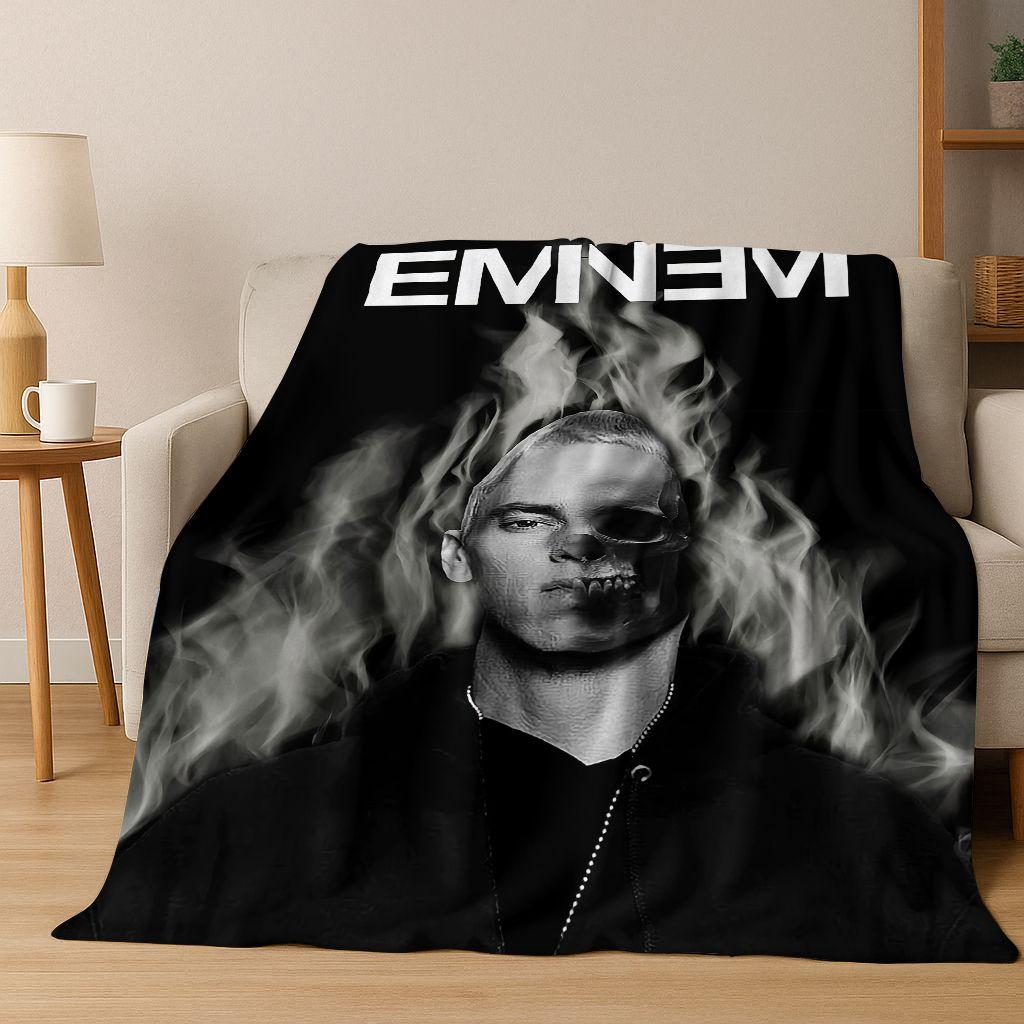 Tupac 2pac Rapper Eminem Hip Hop Rap God Art Flannel Blanket,Cozy Soft Throw Blanket for Home Bedroom Bed Sofa Cover Kids Gift