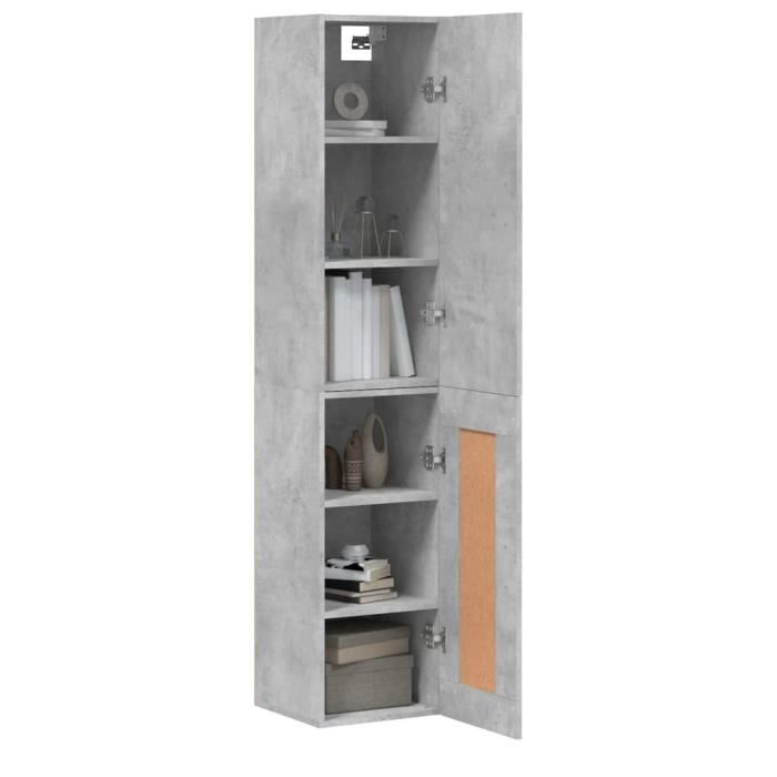 VidaXL Highboard Concrete Grey 34.5x34x180 Cm Engineered Wood 3199085