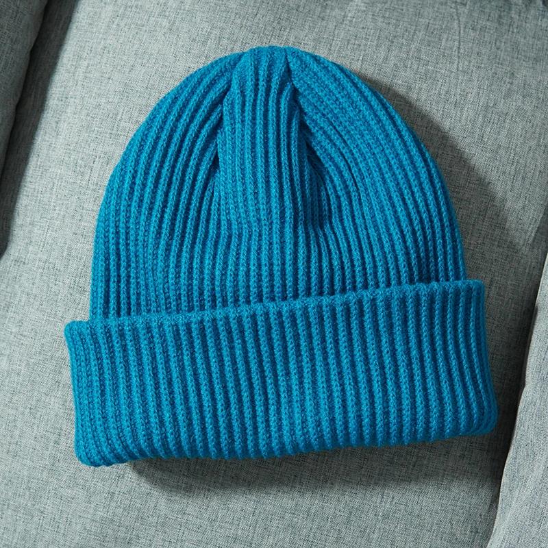 Unisex Solid Color Warm Knitted Beanies for Women Men Winter Autumn Outdoor Keep Female Wool Gorras Hip Hop Dad Cap