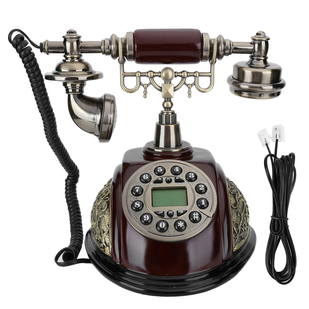 CTN8028 Telefon de birou cu fir, stil retro, cu acționare rotativă, linie unică, pentru biroul de acasă