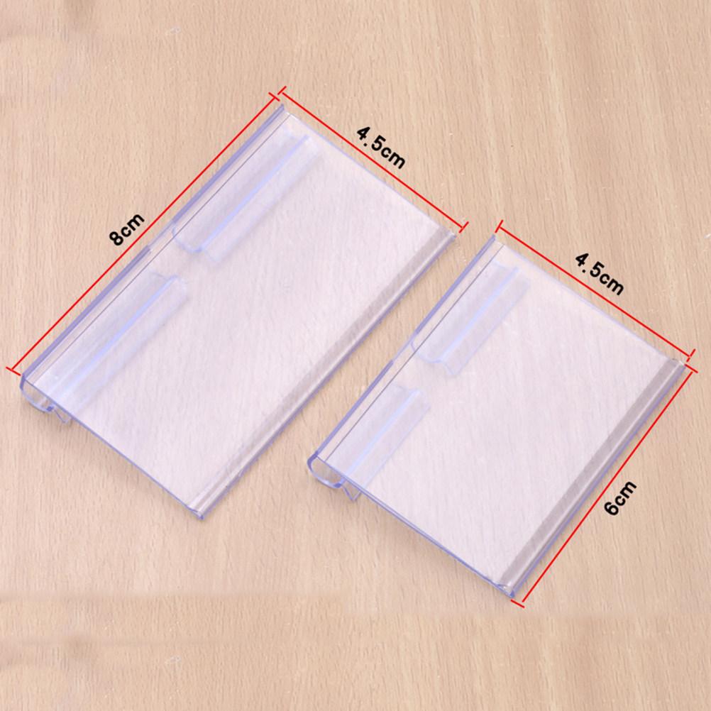 100Pcs Price Tags Transparent Plastic Strong Clear Label for Supermarkets Shops Retail Stores Plastic Price Tag